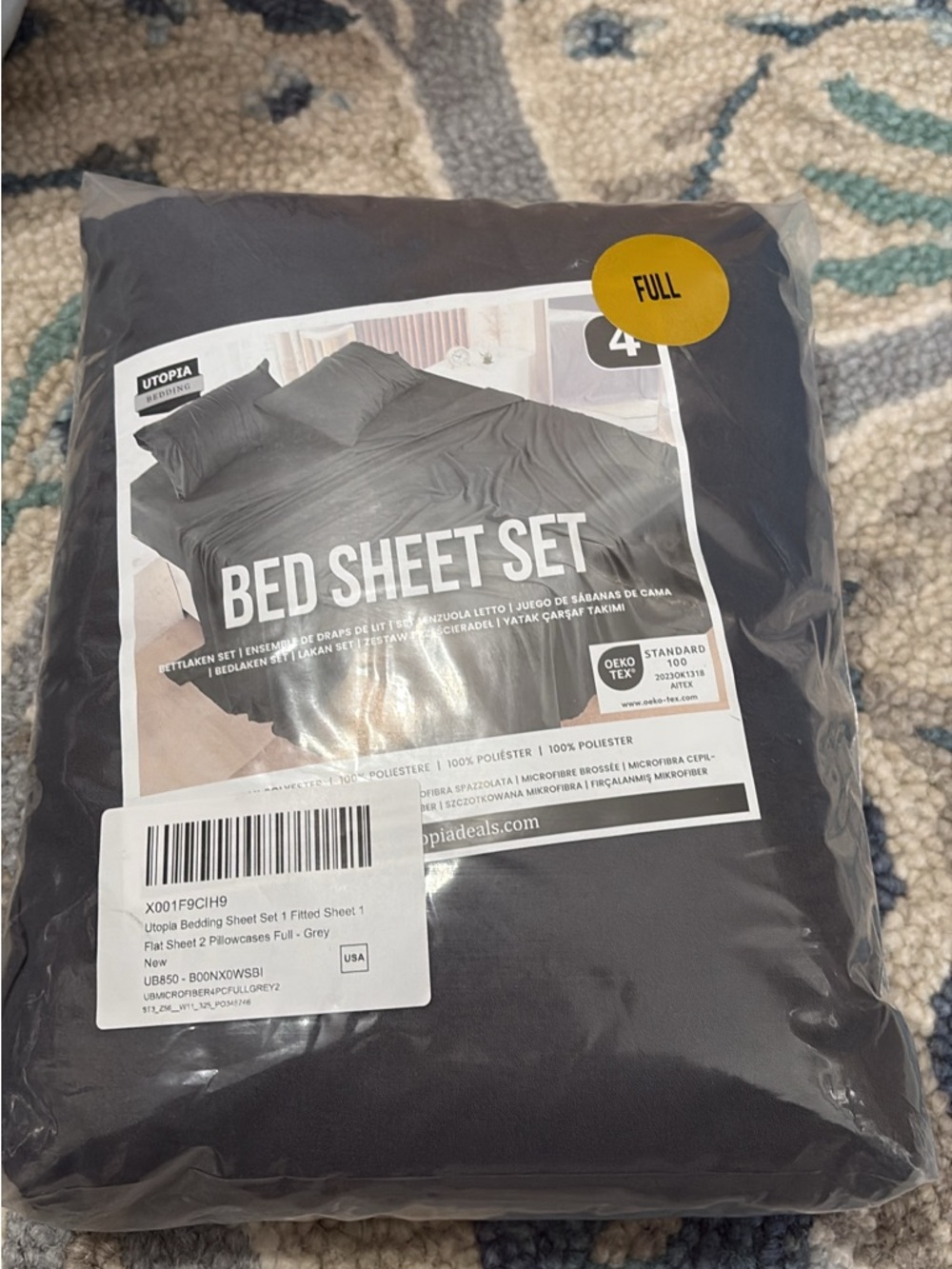 Brand new Full Bed Sheet Set - Grey